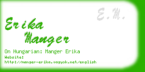 erika manger business card